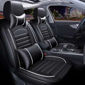 Cojín de asiento de coche de cuero universal para cuatro estaciones, antiarañazos, duradero, inodoro, conjunto completo, funda de asiento de coche, accesorios para coche - Product Image 6