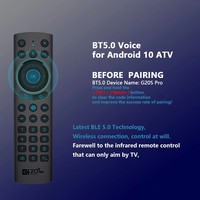 Télécommande sans fil G20S PRO 2.4G BT 5.0 double mode avec fonction vocale, rétroéclairage et 4 niveaux de contrôle du volume pour Android TV Box AA