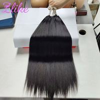 Expédition Rapide Installation et Retrait Rapides 100% Cheveux Humains Afro Bouclés Ajustement du Volume des Cheveux au Grès Crochet Braid Extension de Cheveux Humains