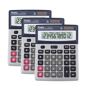 Calculatrice manuelle multifonction Foska Affichage HD Calculatrice à 12 chiffres pour les analystes de données du personnel bancaire et les calculs financiers - Product Image 1