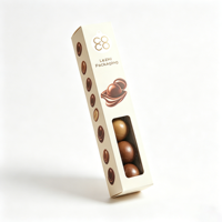 Scatola per Confezione di Cioccolatini con Finestra e Logo Dorato Personalizzato, in Carta per Alimenti, Scatola Regalo per Cioccolato