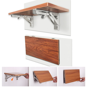 Estante flotante de alta resistencia, soporte de Metal, soporte de ángulo de montaje en pared, soporte ajustable para muebles, estructura triangular, diseño plegable - Product Image 6