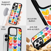 Coque de téléphone magnétique personnalisée en TPU écologique avec motif cœur, support de bureau et poignée, pour iPhone 18 17 – Fabricant d'origine