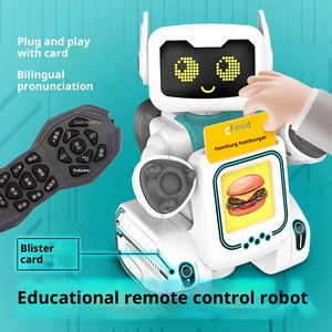 Le Neng K44 Cross-border Intelligent Remote Control Four-wheel Sliding <strong>Robot</strong> Card <strong>Learning</strong> Voice Interactive Puzzle <strong>Robot</strong> - Product Image 2