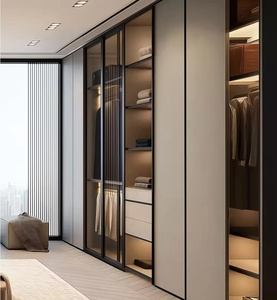 <span class=keywords><strong>Armoire</strong></span> de rangement de luxe moderne personnalisable avec portes à panneaux plats pour <span class=keywords><strong>chambre</strong></span>, salon, hôpital, hôtel, appartement - Product Image 2