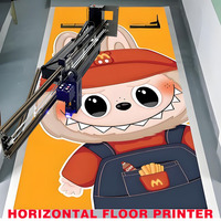 Impresora Digital UV para Paredes y Suelos, Máquina Automática para Pintar Murales en Paredes y Suelos, Puede Colocarse en la Pared y Bajar al Suelo para Imprimir