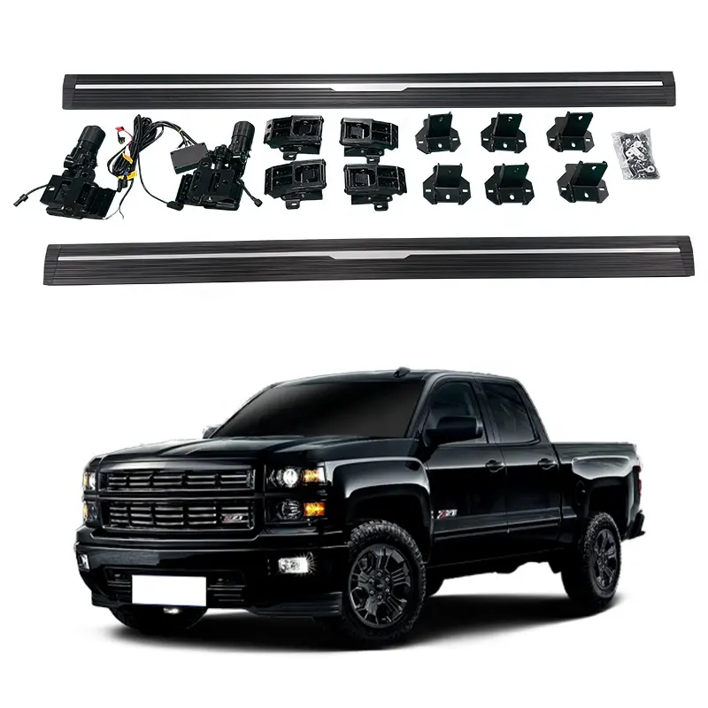 Waterdichte Motor Aluminium Legering Exterieur Accessoires Led Licht Elektrische Treeplank Voor 2020 Chevy Silverado Zijstap