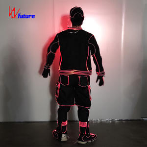 DMX512 Control America's Got Talent LED Lights Balance Dance Costume, Future Led Light Tron Dance Suit - Product Image 3