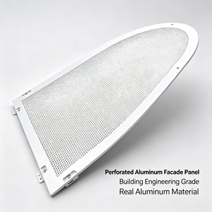 Panneau de façade de bâtiment en composite d'aluminium perforé, revêtement PVDF, système de montage rapide pour revêtement mural extérieur commercial - Product Image 5