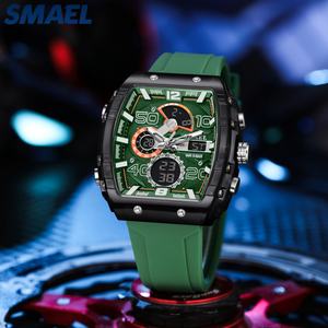 Reloj de Pulsera para Hombre SMAEL 8109 de Cuarzo, Cronógrafo Cuadrado Resistente al Agua, Correa de PU, Reloj Deportivo Masculino con Fecha Automática, Relogio Masculino - Product Image 3