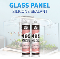 Scellant silicone transparent GNS N95, colle adhésive pour panneaux de verre, 280ml/300ml/310ml, emballage neutre pour matériaux de construction et travail du bois