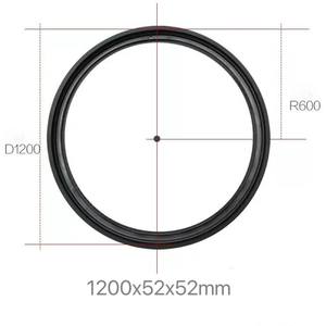 Système d'éclairage sur rail magnétique personnalisé de 600mm de diamètre en aluminium et en cuivre 35mm monté en surface en forme d'arc à LED circulaire - Product Image 3