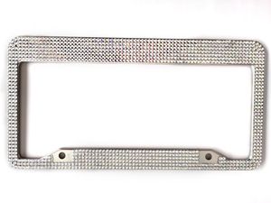 Marco para Placa de Matrícula Estándar Estadounidense, Estilo Caramelo, de Acero Inoxidable con Incrustaciones de Diamantes de Imitación, Diamantes de Imitación Acrílicos - Product Image 6