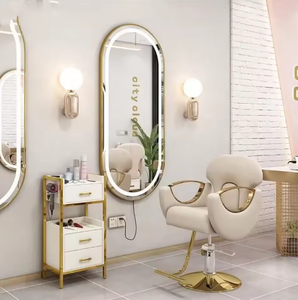 Hot Selling Salon Furniture <b>Set</b> with Mirror <b>Barber</b> Chair Handcart and Shampoo Bed for Hair Salon or Shop sold separately - Product Image 2