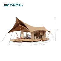 Tissu imperméable personnalisé en gros 1050G-PVDF pour tente extensible de luxe en plein air