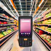 PDA Industriel Android 15 de 4 Pouces avec Lecteur de Codes-Barres 2D et RFID, Mémoire 64 Go, Wi-Fi, NFC, IP65, Ordinateur Portable, Processeur Octa-Core