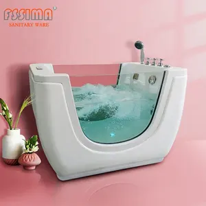 ホワイトアクリルサーモスタットベビーバブルワールプールスパベビーマッサージ浴槽