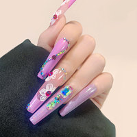 Luxe 5D En Relief Fleur Conception Nail Art Autocollants 3D Papier Manucure Stickers pour Articles De Fête