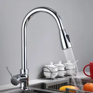 2024 Hot Flexible Kitchen Faucet Touchless T Faucets For Kitchens Kitchen Faucet Splash Guard