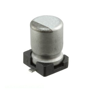 Distribuidor Autorizado, Condensador de Aluminio SMD de 4.7uF, 20%, 35V, UUL1V4R7MCL1GS, Montaje en Superficie - Product Image 1