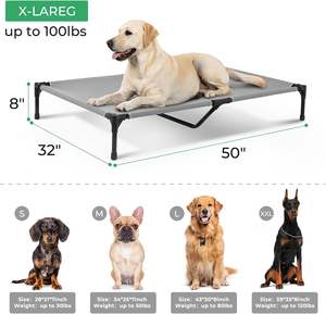 Cama Seca para Perros, Cama para Mascotas Hecha a Mano, Fácil de Instalar, Cama Elevada Tipo Trampolín para Mascotas, Plegable y Resistente a Mordeduras para Jugar - Product Image 5