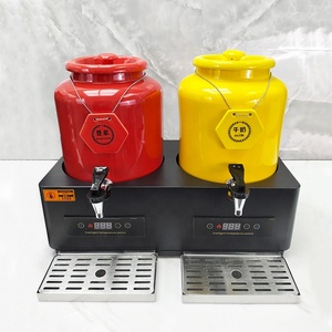 Distributore di bevande in porcellana doppio ristorante dell'hotel bianco/verde elettrico latte caldo acqua Crock abbinamento coperchio Dispenser bevande - Product Image 5