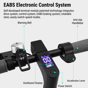 Monopattino Elettrico Pieghevole Leggero da 350W per Adulti, Velocità 25km/<span class=keywords><strong>h</strong></span>, E-Scooter per Pendolari con Pneumatici Anti-Foratura - Product Image 3