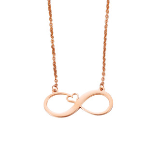 Collana Personalizzata di Alta Qualità in Acciaio Inossidabile con Ciondolo a Forma di 8 per Signore e Mamme con Scritta 'I LOVE YOU' - Product Image 2