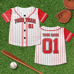 Camisetas de béisbol juveniles personalizadas para fanáticos del softbol, ropa deportiva para niños con número de nombre de equipo de club personalizado, patrón en blanco - Product Image 5