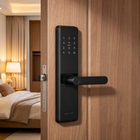 Serrure de sécurité intelligente HR en acier spécial anti-effraction, déverrouillage par empreinte digitale, mot de passe, carte, clé, compatible Tuya, pour maison et appartement