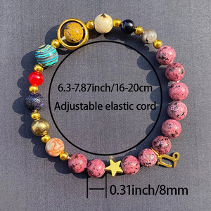Bracelet DAISY xiaod, un nouveau style de bijoux en pierre naturelle et cristal, mettant en scène les douze signes du zodiaque et les huit constellations. - Product Image 4