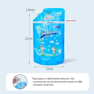 Pistola de burbujas automática pequeña al por mayor, máquina de burbujas Gatling totalmente automática, cañón de juguete para niños con luces, de plástico para la calle - Product Image 6