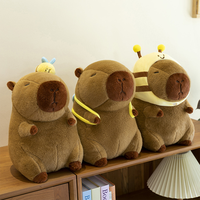 Peluches Capybara Abeille 40cm 50cm 60cm Fabrication de Jouets en Peluche Personnalisés Jouets en Peluche Rembourrés en Coton PP Jouets en Peluche de Noël Jouets pour Enfants