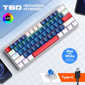 T60 61keys Mechanical Wired Gaming <b>Keyboard</b> <b>Customized</b> Hot-Swap RGB Backlit Multimedia Function <b>Keys</b> for Laptop/PC - Product Image 3