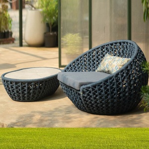 Chất Lượng Cao Khách Sạn Hiện Đại Sợi Dây Thừng Đồ Nội Thất Ngoài Trời Sang Trọng Vải Không Thấm Nước Sân Vườn Patio Mây <span class=keywords><strong>Sofa</strong></span> Cho Vườn Bộ - Product Image 2