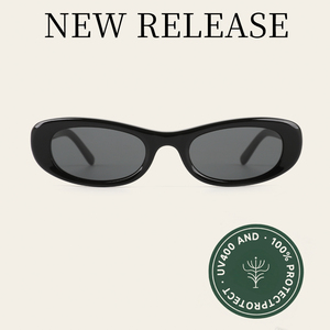 Lunettes <span class=keywords><strong>de</strong></span> soleil TFB Custom, dernières tendances, en acétate MRADA MA-3226, unisexes, style années 90, polarisées, monture intégrale ovale, œil <span class=keywords><strong>de</strong></span> chat, noires, UV400 - Product Image 1
