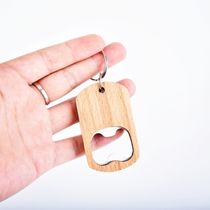 USA Free Shipping DIY Laser Engraving Blank Wooden Keychain Bottle Opener for <b>Wedding</b> Birthday Party - Product Image 4