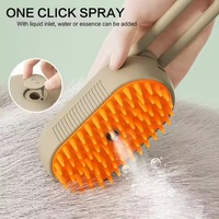 Brosse à vapeur anti-statique rechargeable par USB pour le toilettage des chiens et des chats, en plastique, pour éliminer les poils – Offre spéciale