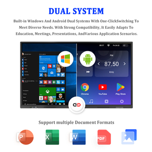 65 75 85 98 Inch Tất Cả Trong Một Giáo Dục Thông Minh Bảng Trắng Hệ Thống Kép Đa Cảm Ứng Giảng Dạy Kỹ Thuật Số Bảng Trắng Trẻ Em Bảng - Product Image 3