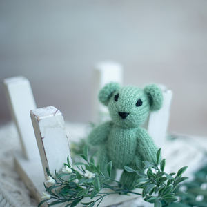 Crochet tricoté nouveau-né photographie ours Amigurumi Teddy peluche posant poupée bébé Photo accessoires photographe aide - Product Image 3