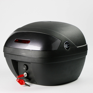 coocase 30L Universal High Quality S30 Large Plastic Motorcycle Tail Box Luxury Metallic Grey Scooter Top Box Motorcycle Trunk