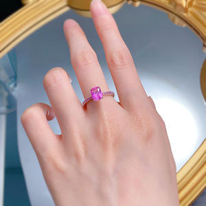 S925 Sterling Zilveren Fijne Sieraden Ringen Voor Vrouwen 6*8Mm Paarse Edelsteen Belofte Verloving & Trouwringen - Product Image 5