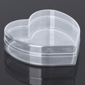 Boîte cadeau en plastique en forme de cœur YUZMEI, boîte à chocolat 4 pièces, boîtes à bombonnières en acrylique, boîtes transparentes pour bonbons, contenants pour cadeaux de mariage - Product Image 2