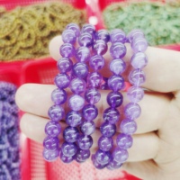 Bracelets en perles de cristal de quartz naturel de 8 mm en gros, bracelets en agate, bracelets en pierres précieuses pour femmes