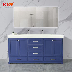 <span class=keywords><strong>Meuble</strong></span>-lavabo de salle de bain autoportant de taille et de couleur personnalisable <span class=keywords><strong>Meuble</strong></span>-lavabo <span class=keywords><strong>double</strong></span> en bois de luxe pour salle de bain - Product Image 3