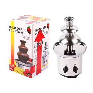 Fondue, torre <span class=keywords><strong>de</strong></span> fusión <span class=keywords><strong>de</strong></span> Chocolate eléctrica casera, Mini máquina <span class=keywords><strong>de</strong></span> cascada <span class=keywords><strong>de</strong></span> tres capas para el hogar - Product Image 4