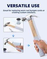 Cuerda Elástica de Goma Trenzada Recubierta de 1/8 Pulgada x 100 Pies, Cuerda Elástica para Kayak, Manualidades, Amarre, Proyectos de Bricolaje