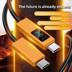 Mới Đến Kỹ Thuật Số Hiển Thị Nhanh Chóng Sạc Cáp Loại C Để C 1M Tốc Độ Cao Chip Cáp Truyền Dữ Liệu Cho Nhà Làm Việc Sử Dụng - Product Image 2