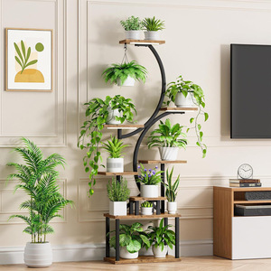 4-Tier Black Metal Plant <b>Stand</b> Garden Shelf Suitable Large Flower Pot Rack Display <b>Stand</b> Indoor Outdoor Gold Custom - Product Image 2