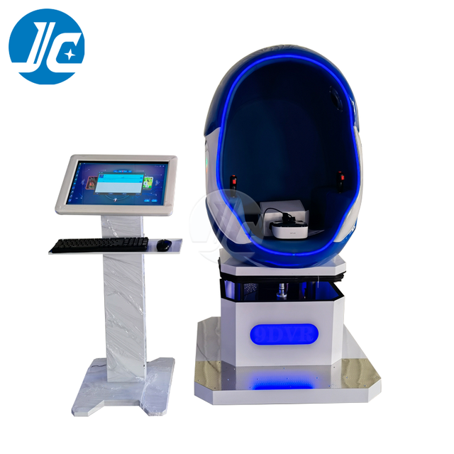 VR Helmet Glasses 3D Headset 9D Egg Cinema Metal Indoor for Adventure Park Shopping Mall & Airport Use with Interactive Games